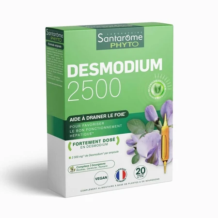 Santarome Desmodium 2500 Desintoxicante hepático 20 ampollas