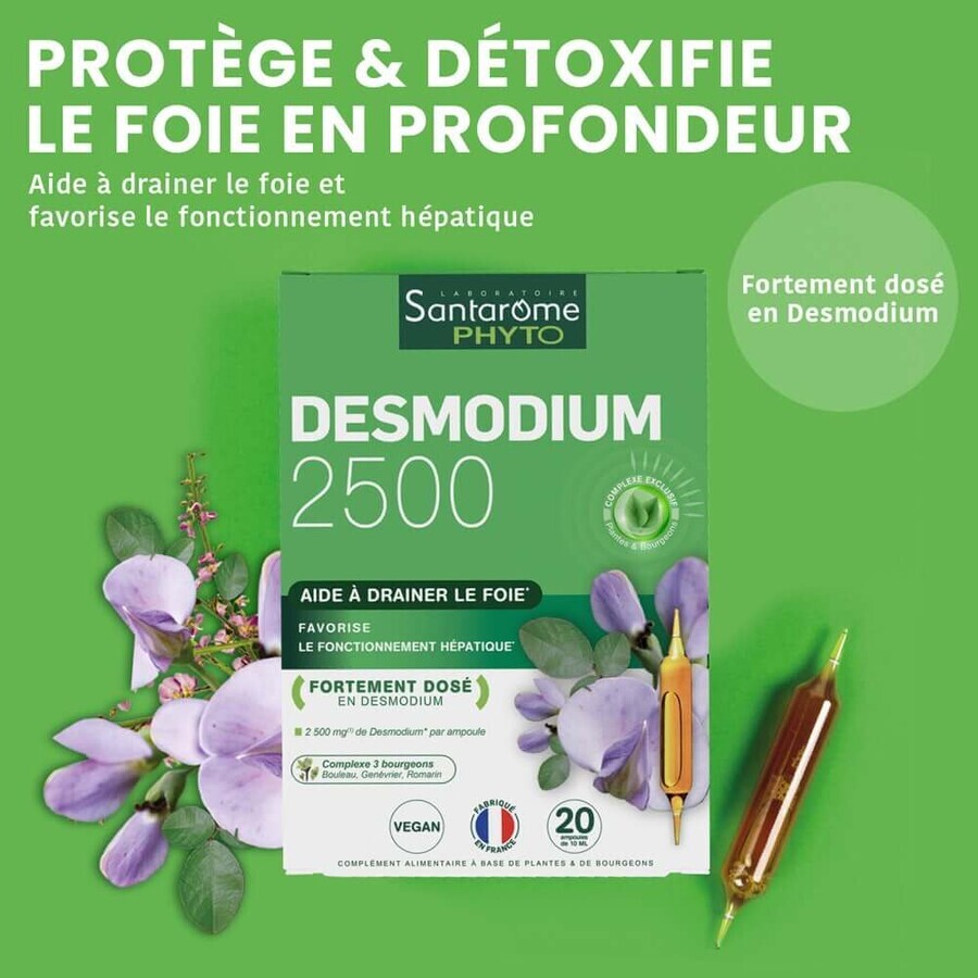 Santarome Desmodium 2500 Liver Detoxifier 20 vials