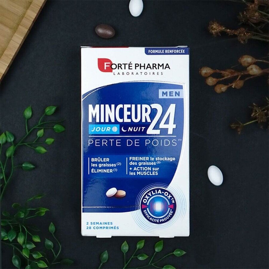 Forté Pharma Minceur 24 Men's Weight Loss Tag/Nacht 2x28 Tabletten Forté Pharma Minceur 24 Men's Weight Loss Tag/Nacht 2x28 Tabletten