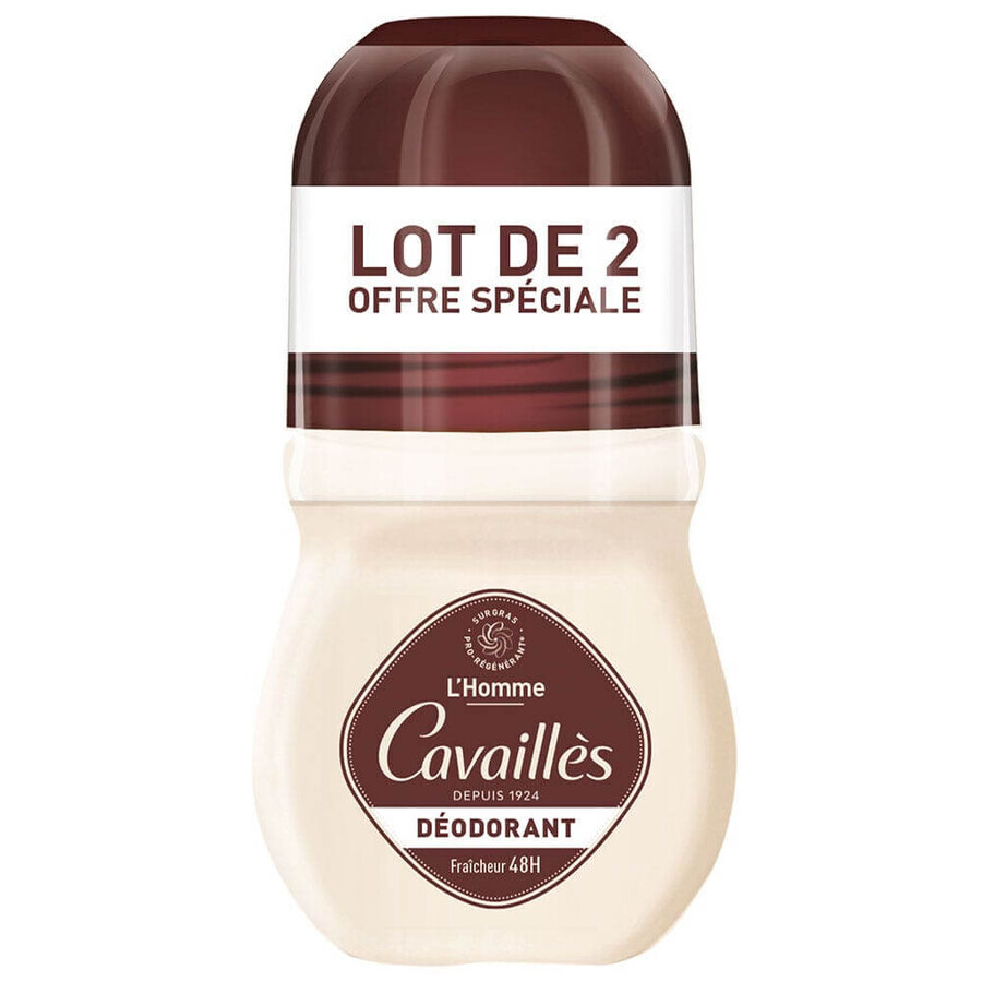 Cavaillès Dermato Deodorant Männer 48H Roll On 2x50ml