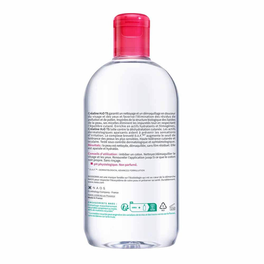 Bioderma Crealine Acqua micellare Struccante Pelle Sensibile o molto secca 500ml Bioderma Crealine Acqua micellare Struccante Pelle Sensibile o molto secca 500ml