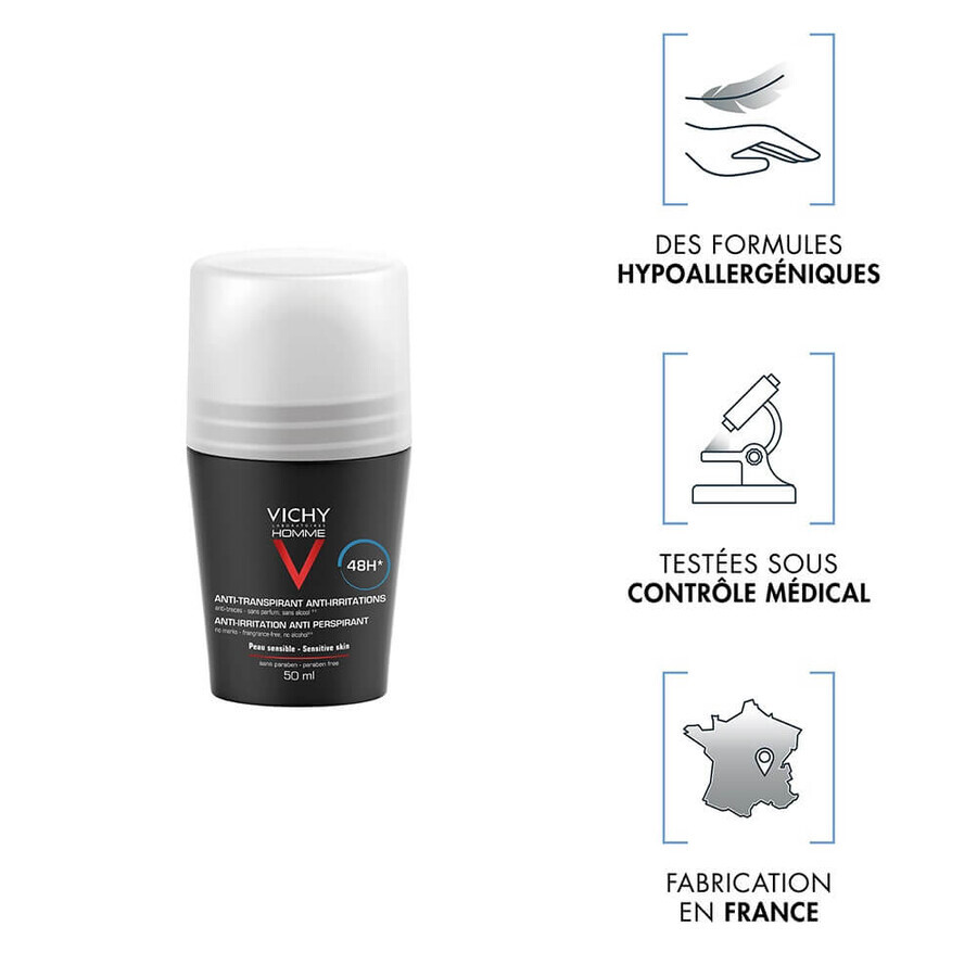 Vichy Uomo Deodorante Roll-on Antitraspirante 48h Pelli sensibili 2x50ml Vichy Uomo Deodorante Roll-on Antitraspirante 48h Pelli sensibili 2x50ml