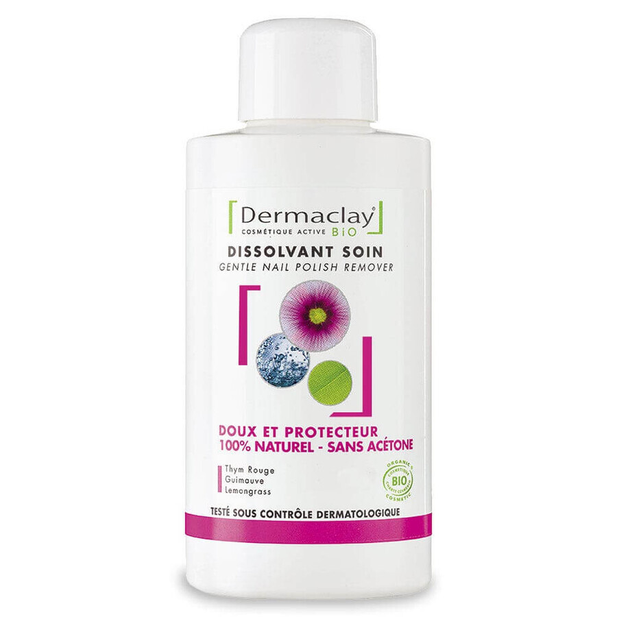Dermaclay 100% natural, organic, acetone-free, gentle nail polish care 100ml
