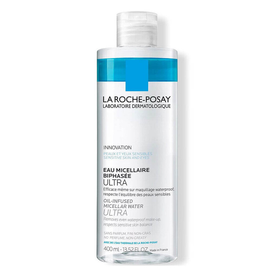 Winkel op La Roche-Posay Fysiologische Reiniging Ultra Reinigend Bifasisch Micellair Water Gezicht en Ogen Waterproof 400ml La Roche-Posay Fysiologische Reiniging Ultra Reinigend Bifasisch Micellair Water Gezicht en Ogen Waterproof 400ml
