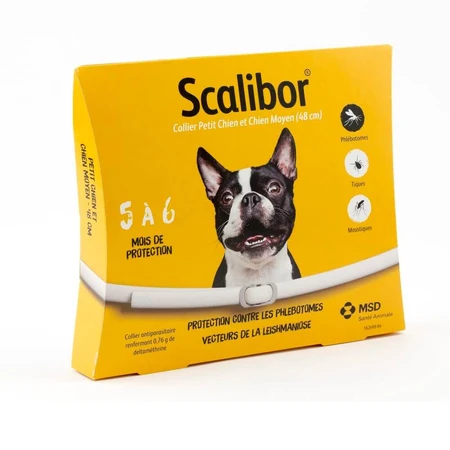 Collar antiparasitario Scalibor para perros pequeños y medianos Longitud 48 cm