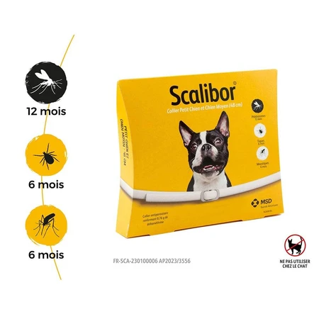 Collar antiparasitario Scalibor para perros pequeños y medianos Longitud 48 cm