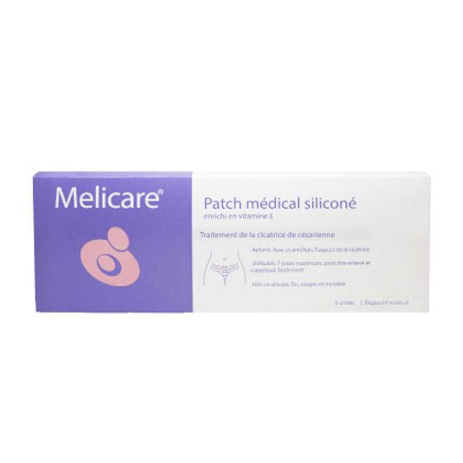 Melicare Silicone Medische Patch Verrijkt met Vitamine E x3 4x22cm