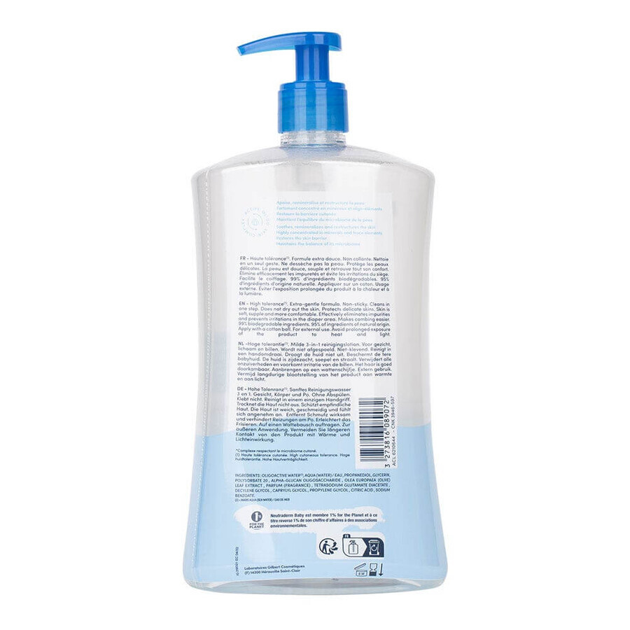 Neutraderm Baby Eau Nettoyante Douceur 3 En 1 Peaux Sensibles 1l Neutraderm Baby Eau Nettoyante Douceur 3 En 1 Peaux Sensibles 1l