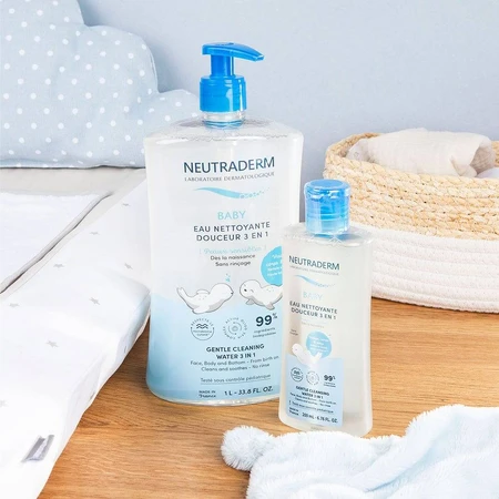 Neutraderm Baby Eau Nettoyante Douceur 3 En 1 Peaux Sensibles 1l