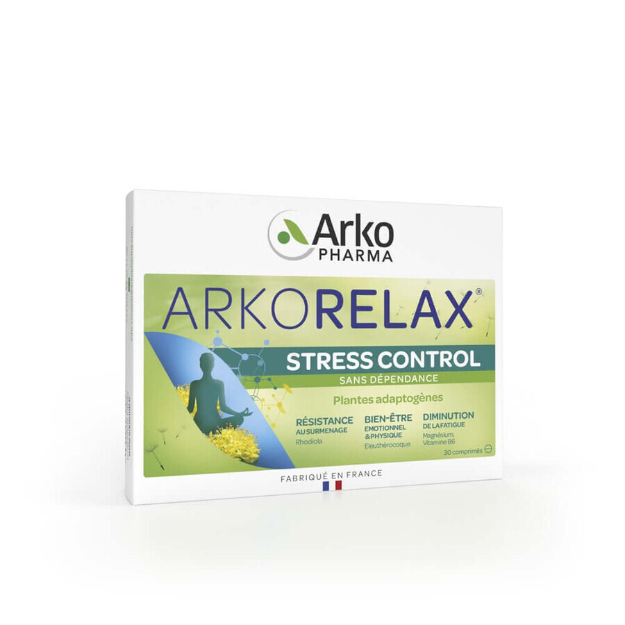 Arkopharma Arkorelax Stress Controle Magnesium, Vitamine B6 30 tabletten