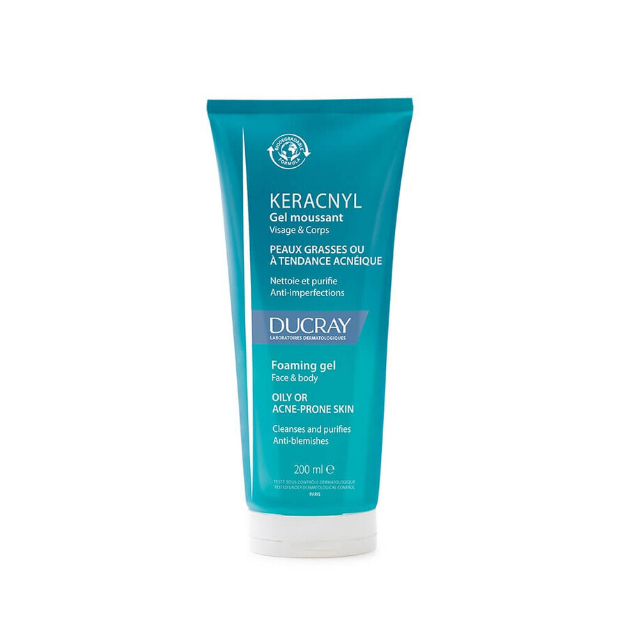 Buy Ducray Keracnyl Cleansing Gel Face and Body Oily skin with imperfections 200ml Ducray Keracnyl Cleansing Gel Face and Body Oily skin with imperfections 200ml