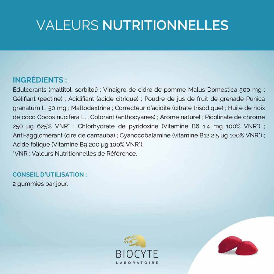 Chicle adelgazante Biocyte x60