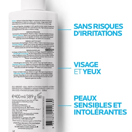 La Roche-Posay Toleriane Lait démaquillant fluide Dermo-Nettoyant 400ml