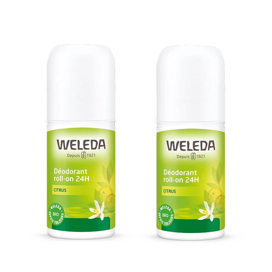 Weleda Deodorant Citrus Roll On 24h 2x50ml