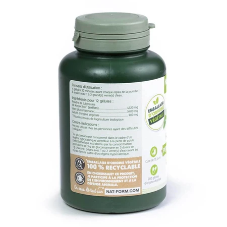 Nat&Form KONJAC BIO 200 cápsulas