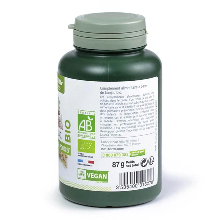 Nat&Form KONJAC BIO 200 cápsulas