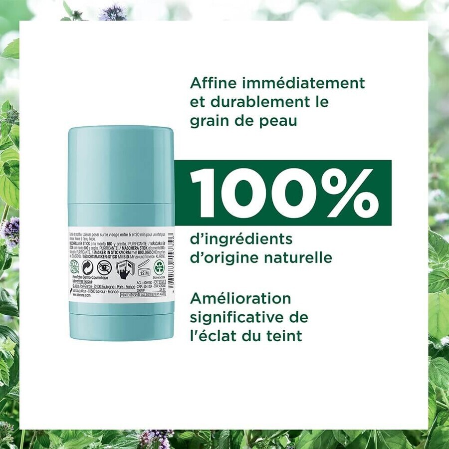 Klorane Aquatic Mint Mask Stick Bio 25g