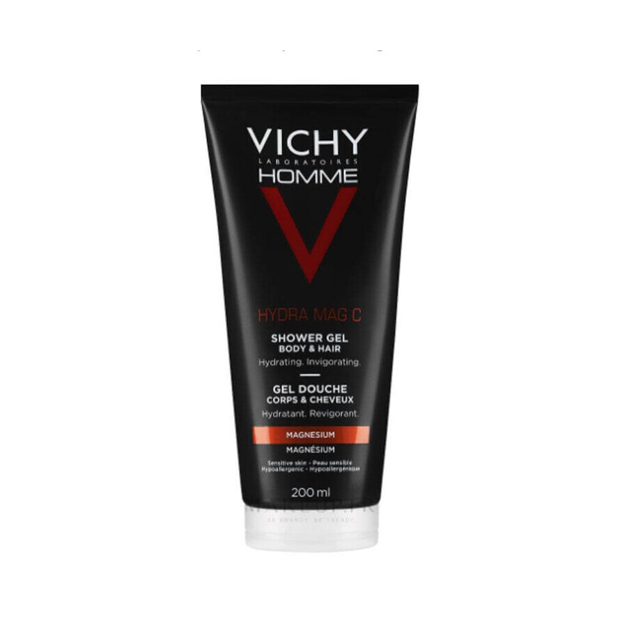 Vichy Men's Hydra Mag-c C Gel de duș pentru corp și păr 200ml