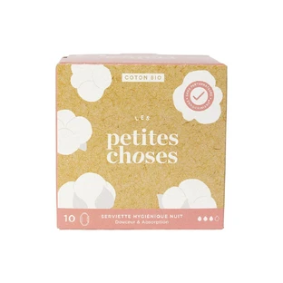 Les Petites Choses Almohadillas de algodón orgánico caja de 10