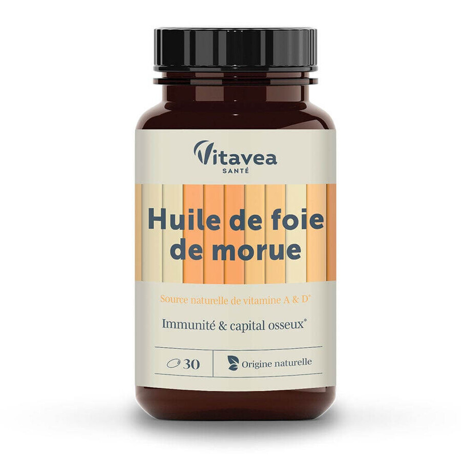 Vitavea Santé Nutri'sentiels Olio di fegato di merluzzo per la costruzione delle ossa 30 capsule