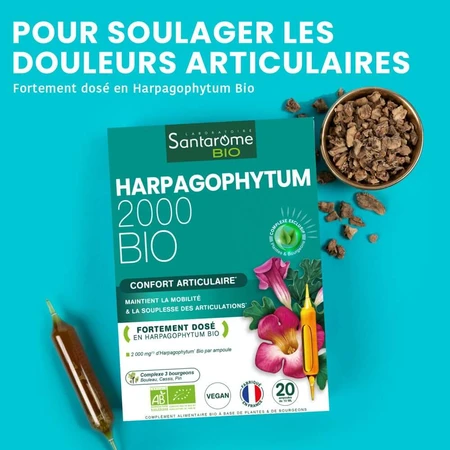 Santarome Harpagophytum 2000 20 Ampoules Bio Douleurs articulaires 20 ampoules