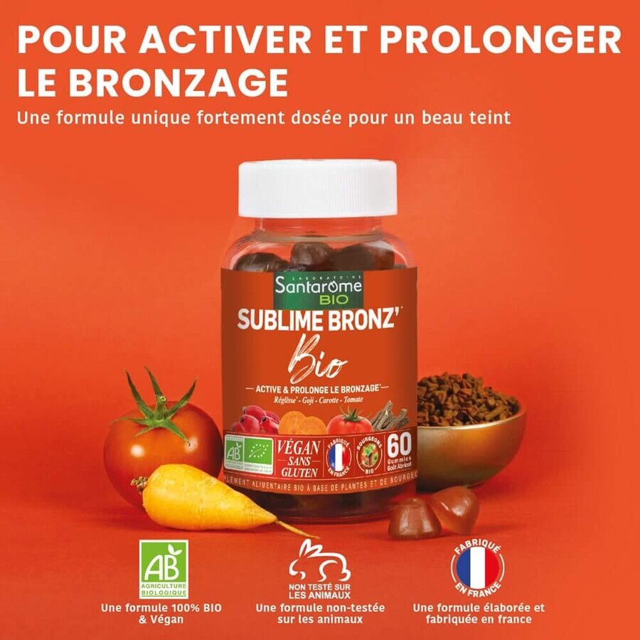 Santarome Sublime Bronzer Bio Sublime, prolonge le bronzage 60 gommine