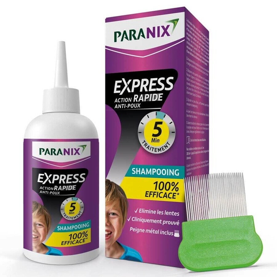 Shop Paranix Shampooing Express Anti-Poux 5min + Peigne 300ml Paranix Shampooing Express Anti-Poux 5min + Peigne 300ml