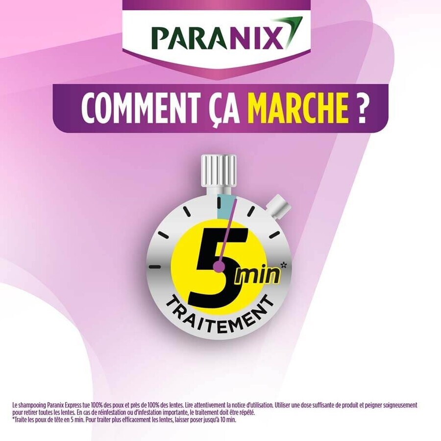 Paranix Shampooing Express Anti-Poux 5min + Peigne 300ml Paranix Shampooing Express Anti-Poux 5min + Peigne 300ml