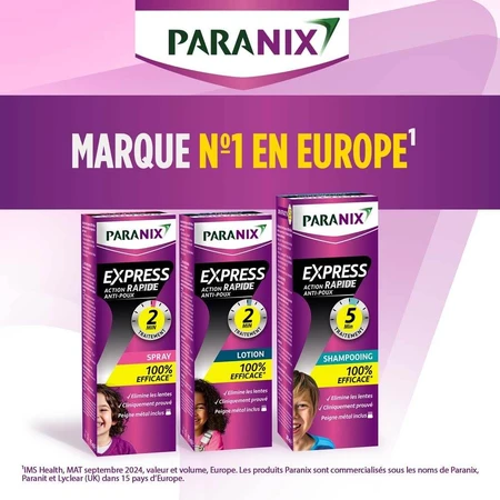 Paranix Champú Express Anti-Poux 5min + Peigne 300ml