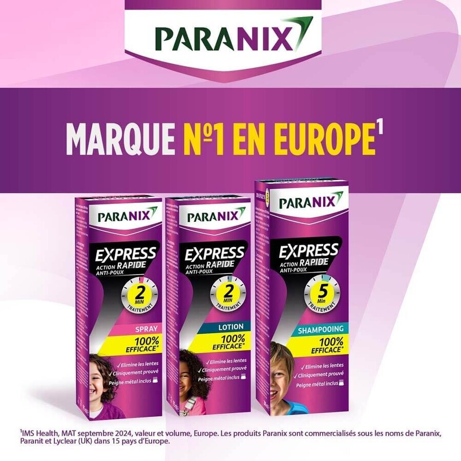 Paranix Shampooing Express Anti-Poux 5min + Peigne 300ml Paranix Shampooing Express Anti-Poux 5min + Peigne 300ml