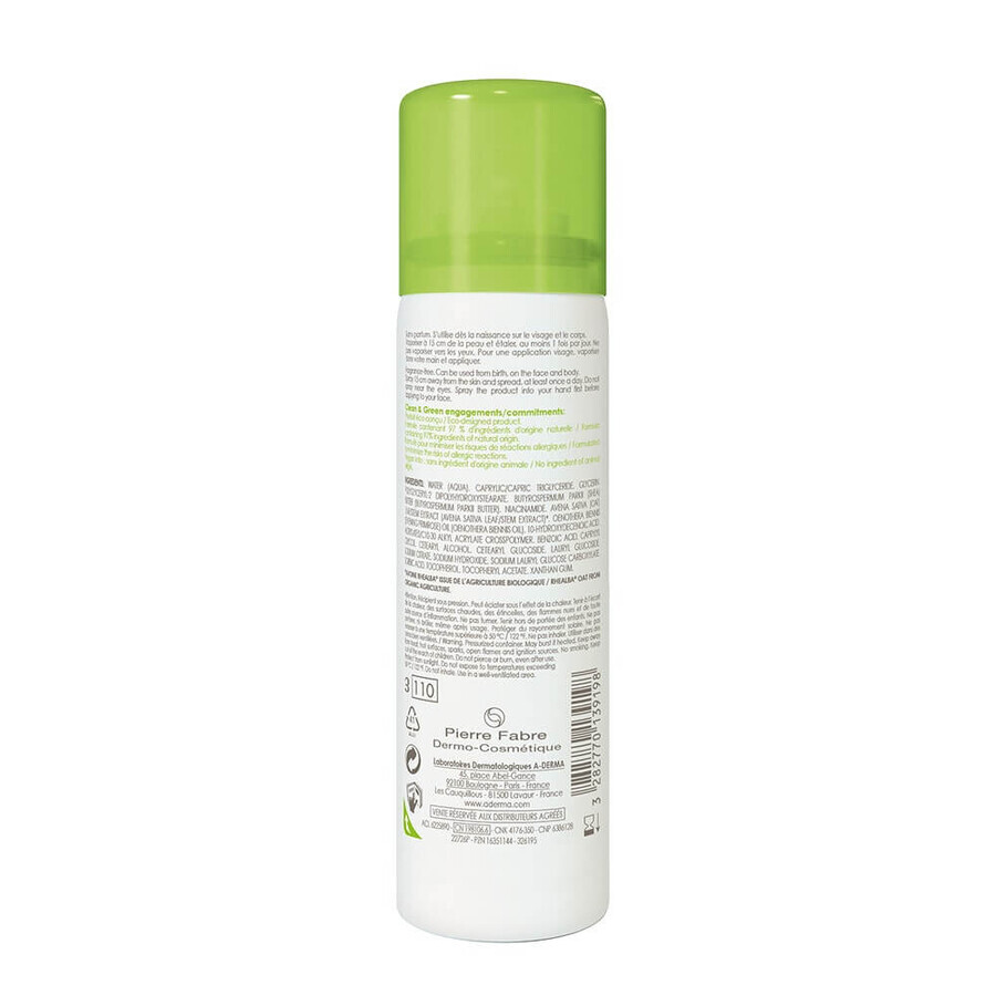 A-Derma Exomega Control Spray Emollient Anti-grattage Peaux Sèches Peaux Sèches 50ml