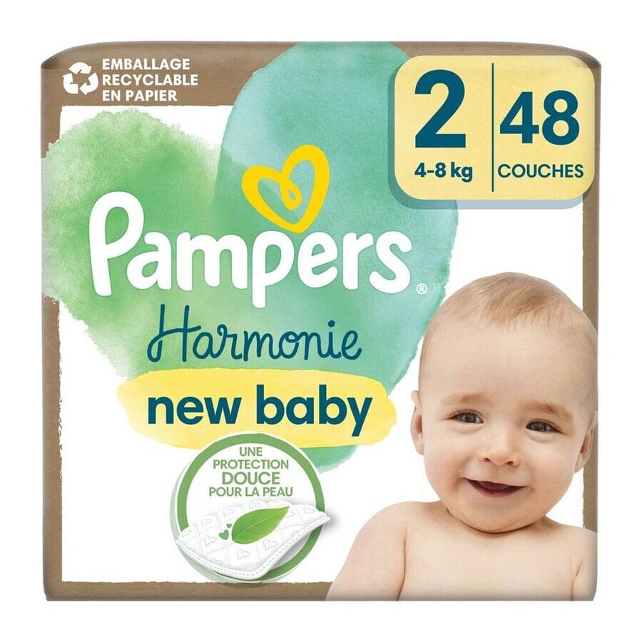 Buy Pampers Harmonie Diapers size 2 from 4 to 8 kg x48 Pampers Harmonie Diapers size 2 from 4 to 8 kg x48