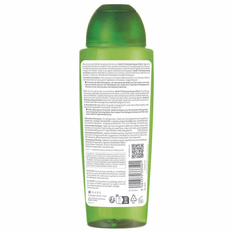 Bioderma Node Shampooing Purifiant G Cheveux Gras 400ml Bioderma Node Shampooing Purifiant G Cheveux Gras 400ml