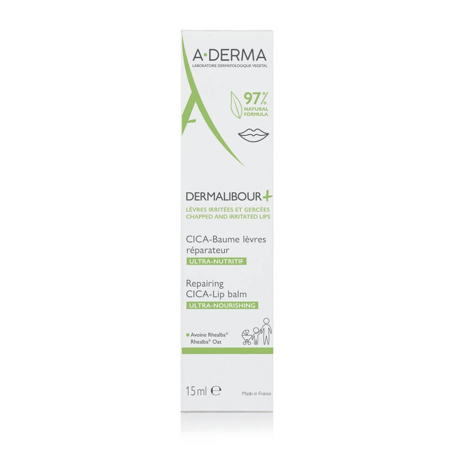 A-Derma Dermalibour+ Lip Repair Balsem CICA 15ml