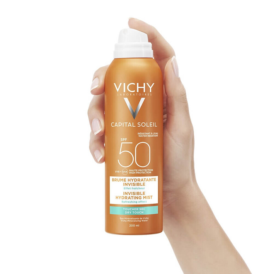 Vichy Capital Soleil Brume Hydratante Invisible SPF50 200ml +Lait Apaisant Après-soleil 100ml Offert Vichy Capital Soleil Brume Hydratante Invisible SPF50 200ml +Lait Apaisant Après-soleil 100ml Offert