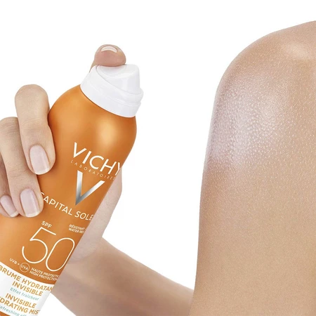 Vichy Capital Soleil Feuchtigkeitsnebel SPF 50, 200 ml + After-Sun Milch, 100 ml gratis