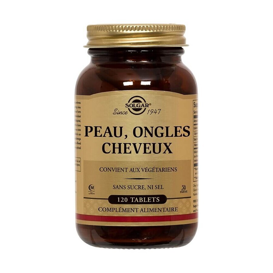 Solgar Peau, Ongles Et Cheveux Beauté 120 Comprimés