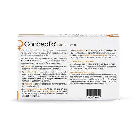 Granions Conceptio Allaitement 60 Gelules
