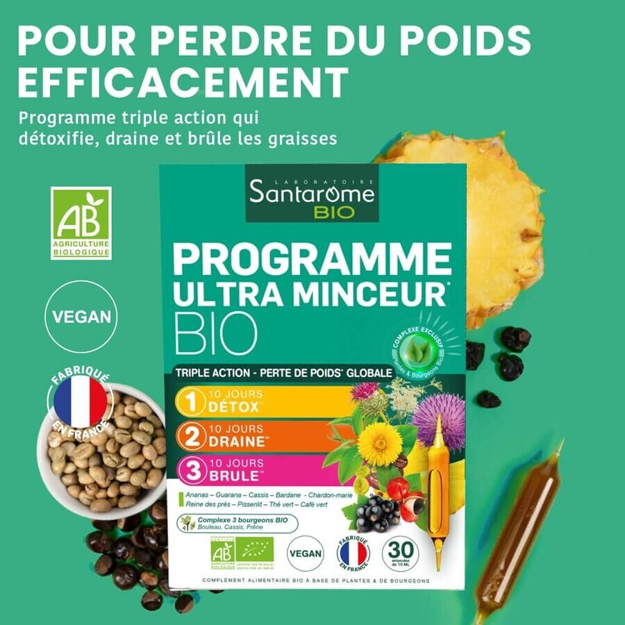 Santarome Programa Ultra Adelgazante 30 Ampollas BIO para Adelgazar 30 ampollas
