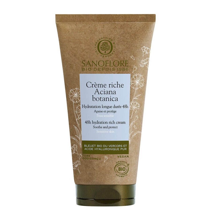 Sanoflore Aciana Botanica Cremă hidratantă bogată 48h - certificată organic 50ml