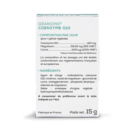 Granions Coenzyme Q10 30 Gelules 120mg