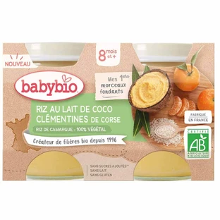 Babybio Mes 1ers Fondants Riz au Lait Dès 8 Mois 2x130g