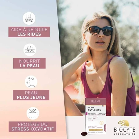 Biocyte Anti-wrinkle Activ'Anti-rides Dry and Sensitive Skin 30 Capsules
