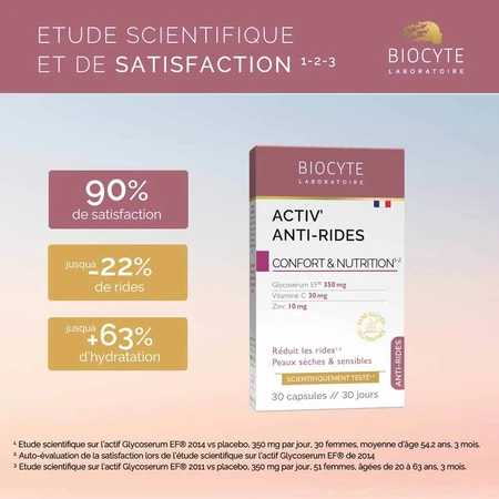 Biocyte Anti-wrinkle Activ'Anti-rides Dry and Sensitive Skin 30 Capsules
