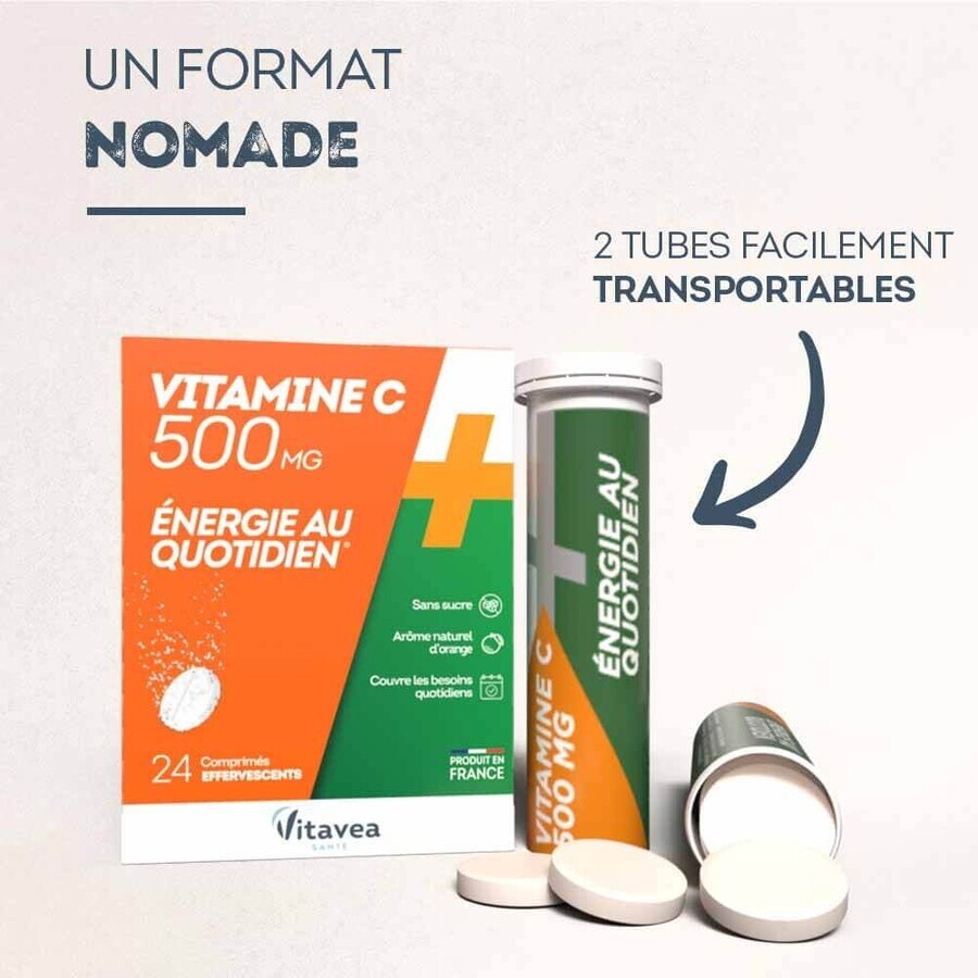 Vitavea Santé Vitamine C 500mg Daily Energy x24 comprimate efervescente