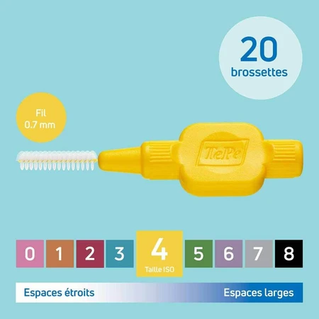TePe Umweltfreundliche Original Interdentalbürsten 0,7 mm gelb x20