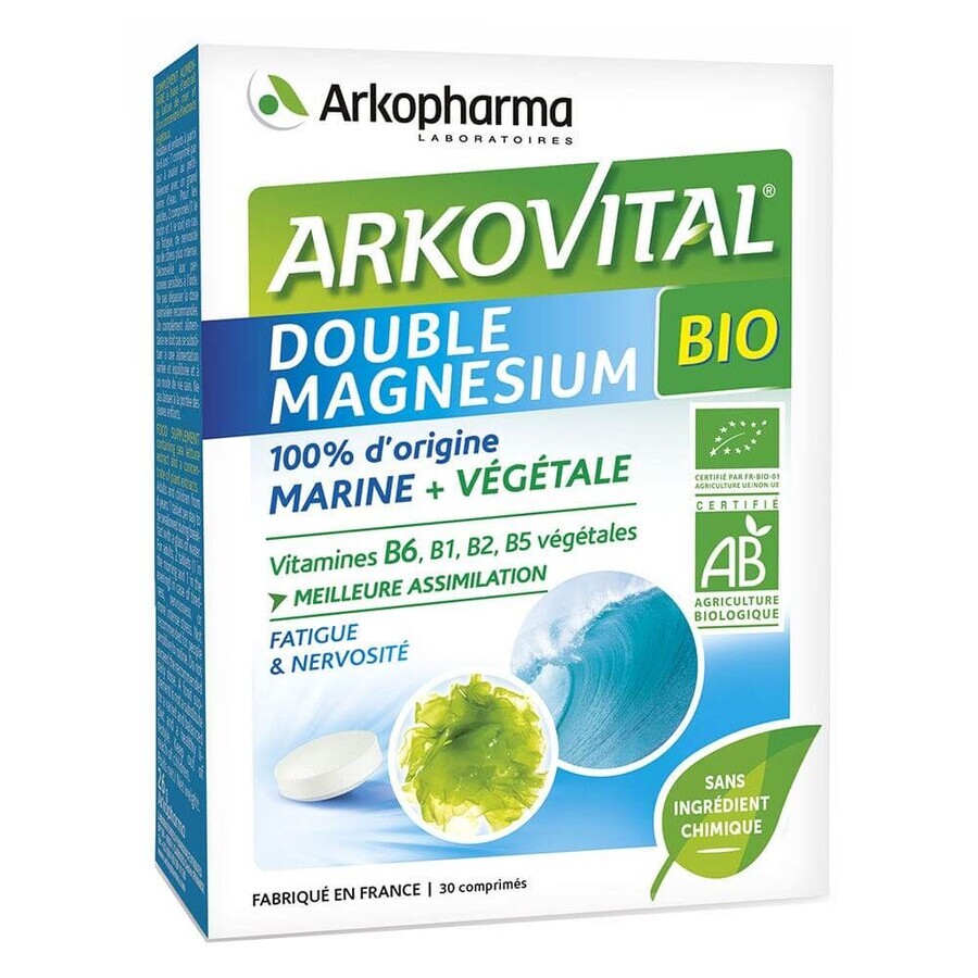 Arkopharma Double Magnesium Bio Vitamines Végétales 30 Comprimes