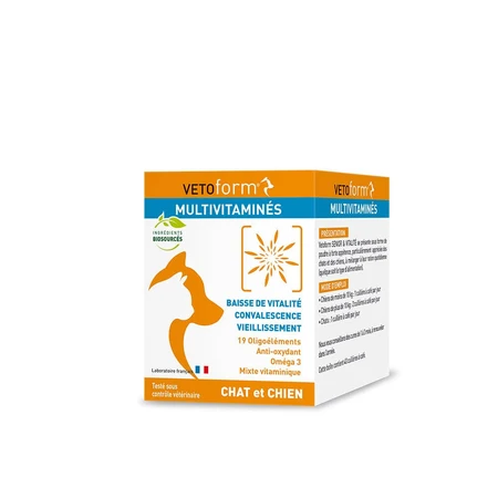 Vetoform Chien et Chat Complément alimentaire multivitaminé 100g