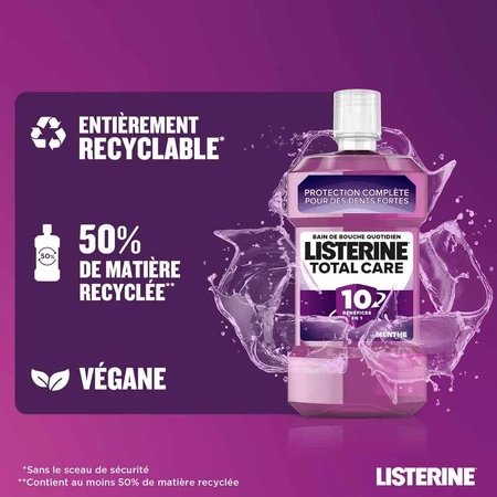 Listerine Bain De Bouche Total Care Quotidien Goût Menthe 500ml