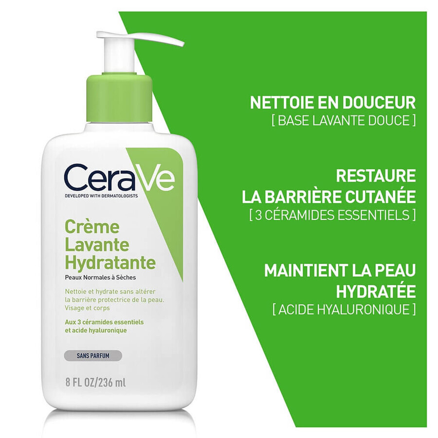 Cerave Body Cleanser Feuchtigkeitsspendende Gesichts- und Körperreinigung für normale bis trockene Haut 236ml